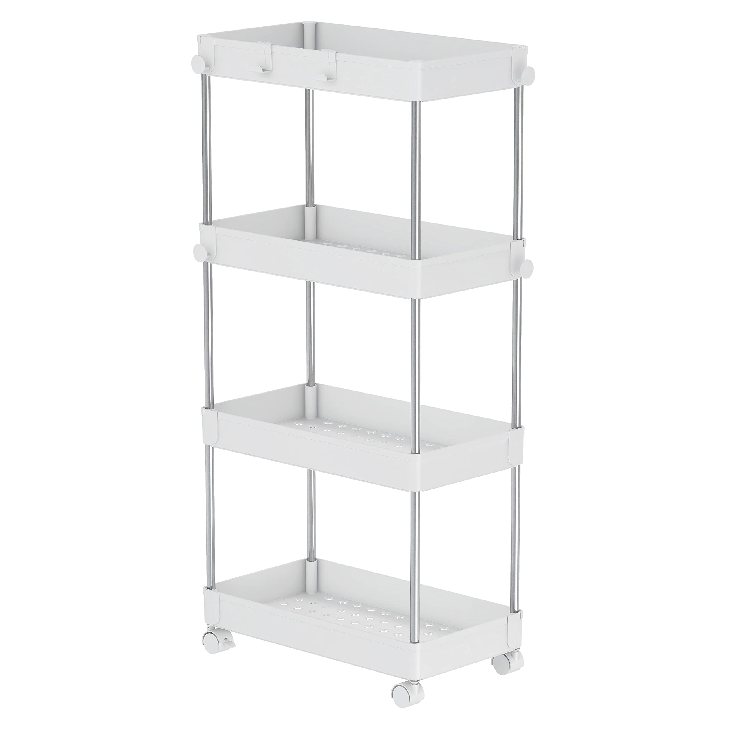 Pearl Metal Storage Cart/Wagon, 4 Tiers, White, Replus N-7949
Pearl Metal Storage Cart/Wagon, 4 Tiers, White, Replus N-7949