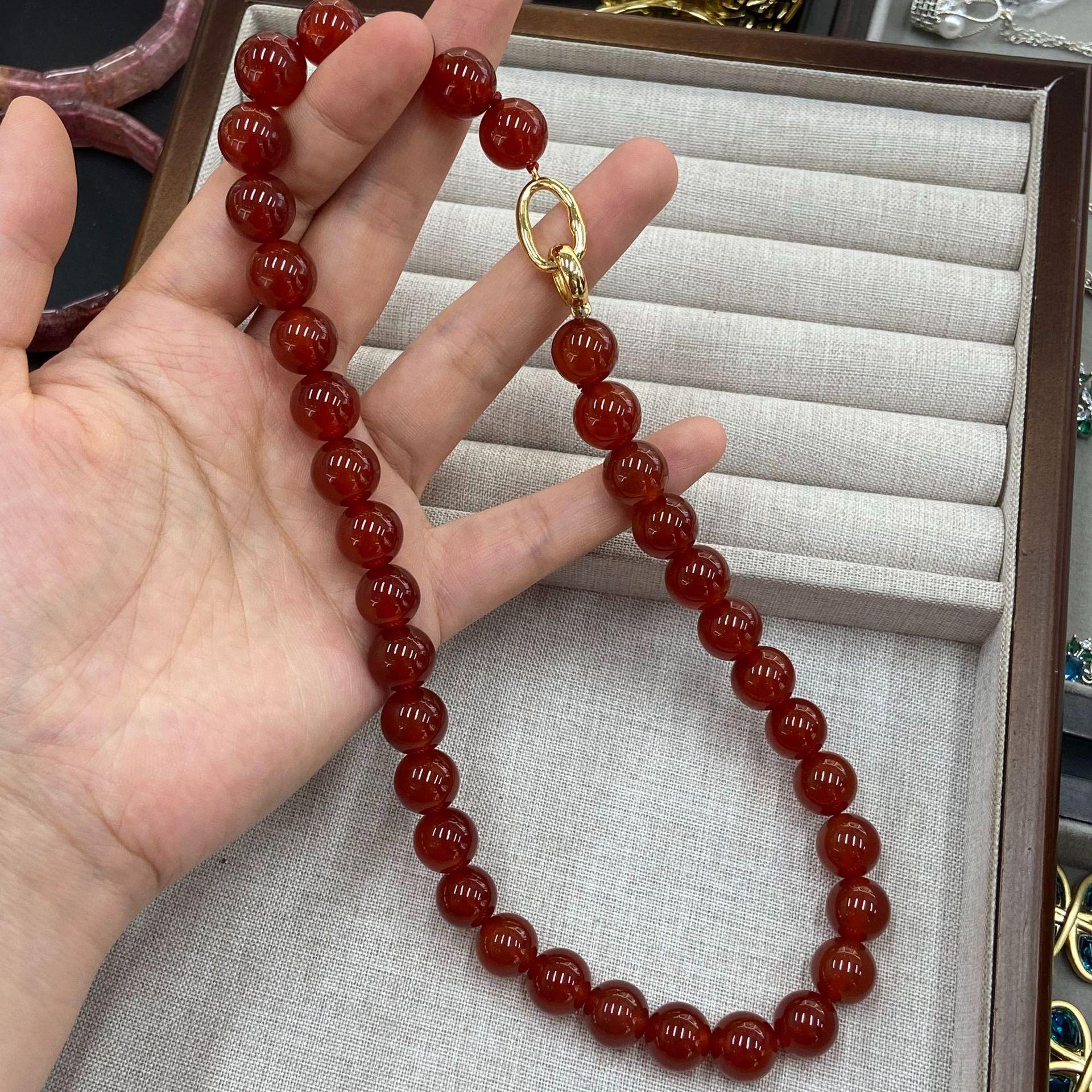 12M Agate Chain Necklace Women S Versatile High-End Sense Niche Sweater Chain Beaded Collarbone Neck Chain New Chinese Jewelry
12M Agate Chain Necklace Women S Versatile High-End Sense Niche Sweater Chain Beaded Collarbone Neck Chain New Chinese Jewelry