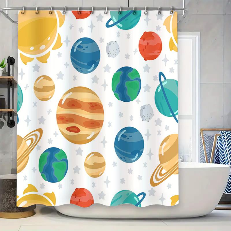 Vibrant Planet Shower CurtainGalaxy Pattern Decorative Plastic Rod Pocket Waterproof Fabric Bath Mat for Home Decoration Multi C 90x180cm
Vibrant Planet Shower CurtainGalaxy Pattern Decorative Plastic Rod Pocket Waterproof Fabric Bath Mat for Home Decoration Multi C 90x180cm