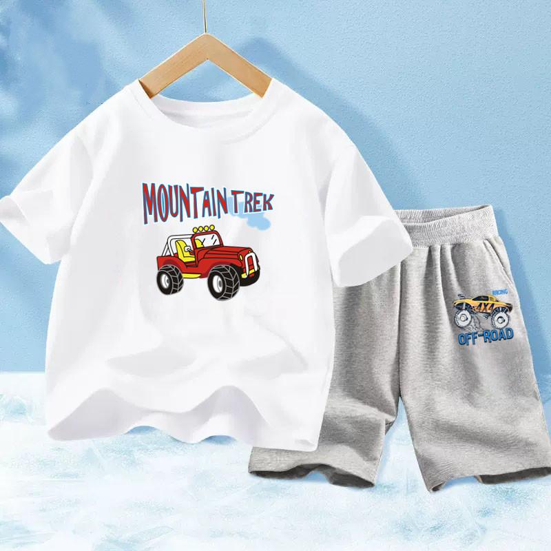 Летний комплект детской одежды для мальчиков, футболка и шорты с рисунком горного автомобиля, спортивный костюм из 2 предметов для малышей 160
Летний комплект детской одежды для мальчиков, футболка и шорты с рисунком горного автомобиля, спортивный костюм из 2 предметов для малышей 160