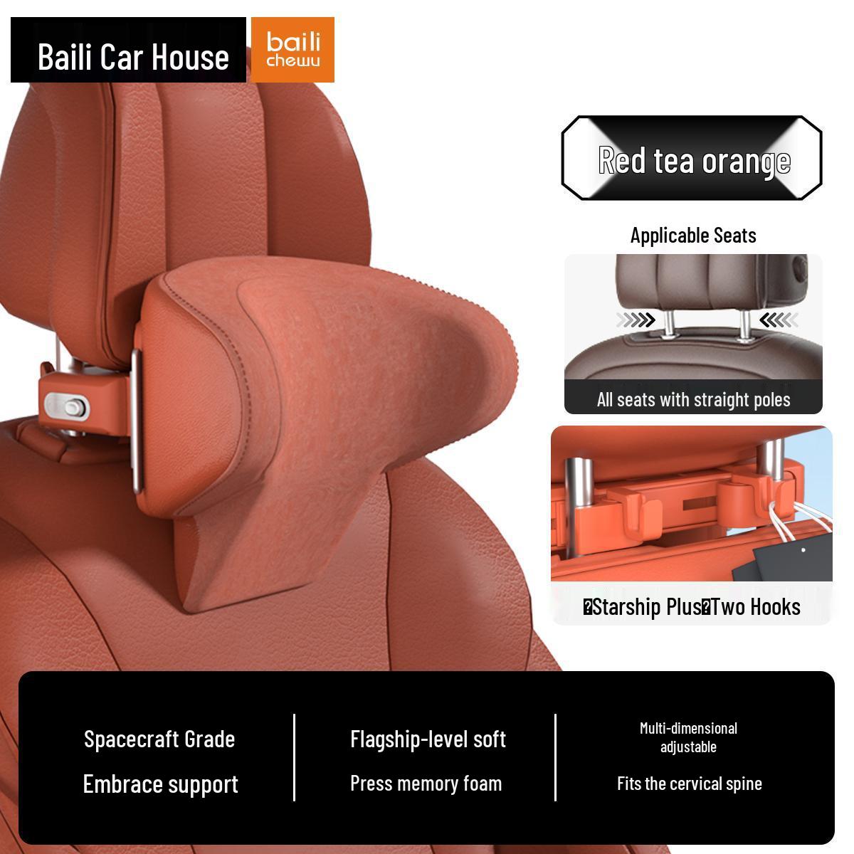 Starship Plus Adjustable Car Headrest by Baili is Perfect for AITO M5, M7, M8, M9 - Ideal for Neck Protection.
Starship Plus Adjustable Car Headrest by Baili is Perfect for AITO M5, M7, M8, M9 - Ideal for Neck Protection.