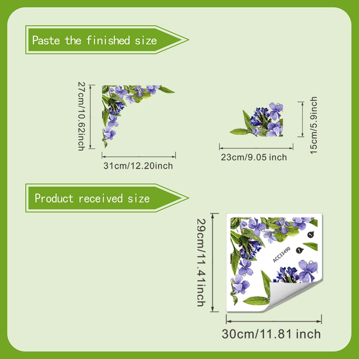 Purple Flower Diagonal Mirror Surface Sticker, Contrasting Purple Violets with Green Leaves. Self-adhesive and Removable.
Purple Flower Diagonal Mirror Surface Sticker, Contrasting Purple Violets with Green Leaves. Self-adhesive and Removable.