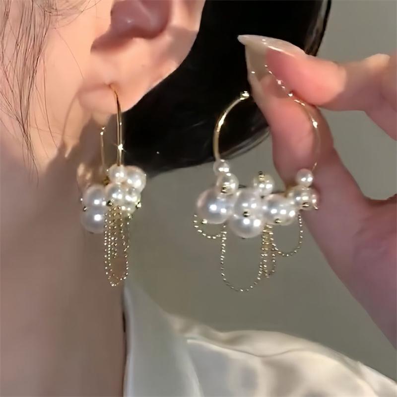 2024 Boho White Imitation Pearl Round Circle Hoop Earrings Women Gold Color Big Earings Korean Zircon Brincos Statement Earring
2024 Boho White Imitation Pearl Round Circle Hoop Earrings Women Gold Color Big Earings Korean Zircon Brincos Statement Earring