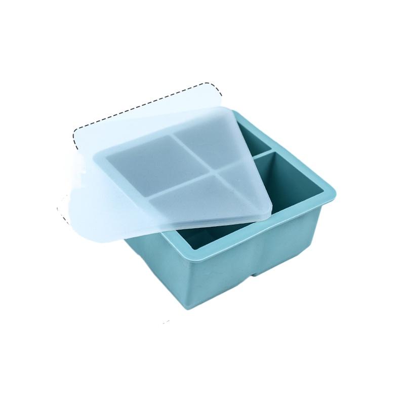 Силиконовые большие формы для льдаБольшие лотки для кубиков льда со съемным легким извлечением и штабелируемым гибким лотком для кубиков льда