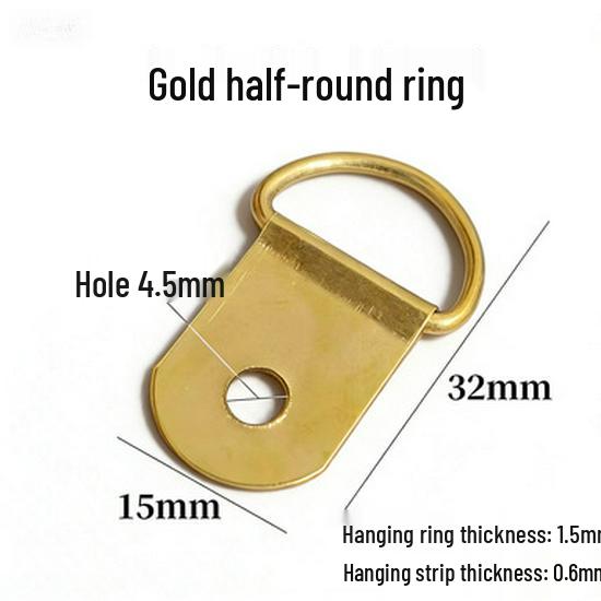 Large Gold Semicircle Hook for Cross-Stitch, Chinese Painting, and Calligraphy Hanging
Large Gold Semicircle Hook for Cross-Stitch, Chinese Painting, and Calligraphy Hanging