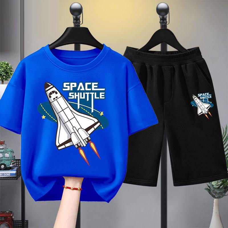 Summer children s casual short sleeved T-shirt and shorts set 140
Summer children s casual short sleeved T-shirt and shorts set 140