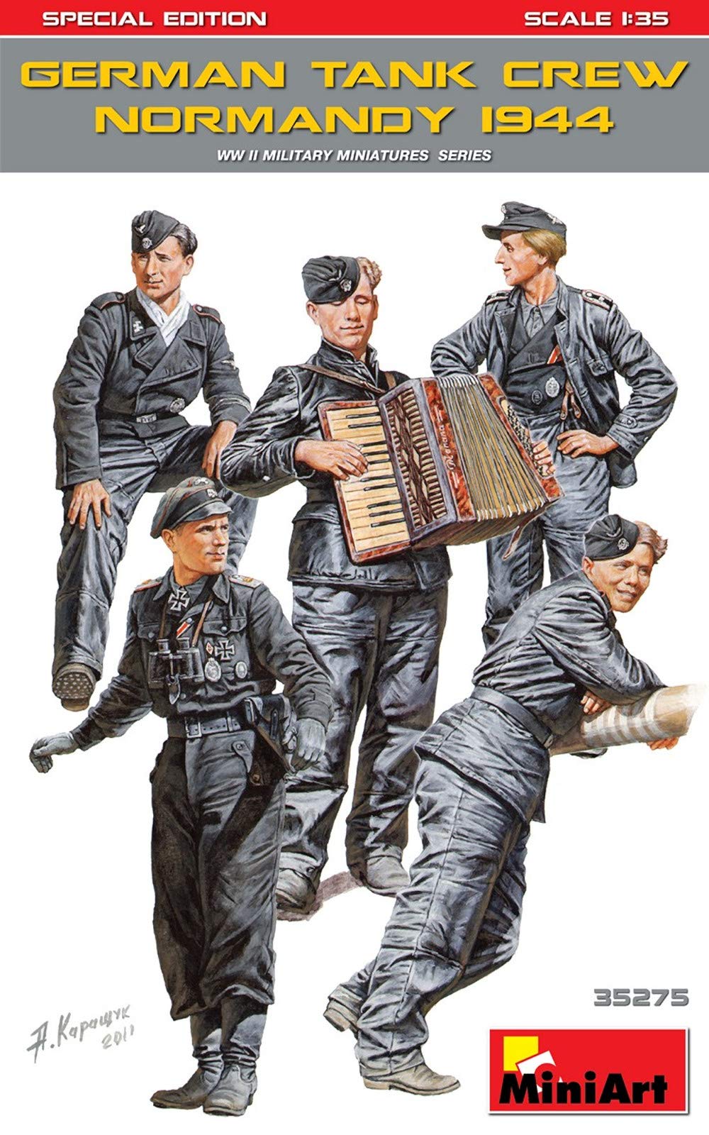Miniart немецкий танковый экипаж Нормандия 1944 5 частей специальный выпуск пластиковая модель MA35275 1/35
Miniart немецкий танковый экипаж Нормандия 1944 5 частей специальный выпуск пластиковая модель MA35275 1/35
