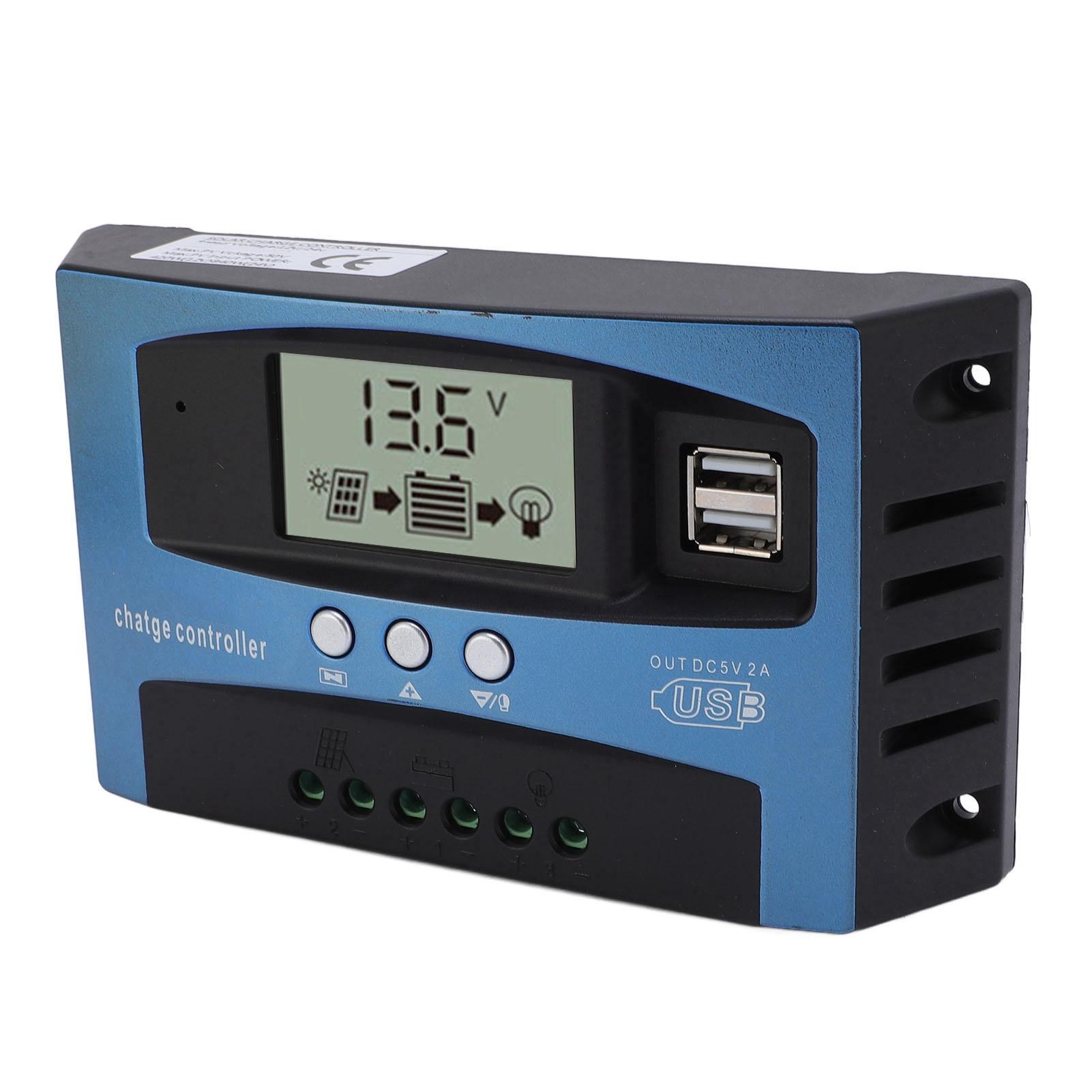 Контроллер солнечной панели MPPT 12V24V Контроллер зарядки Dual USB DC Перезаряжаемый солнечный заряд