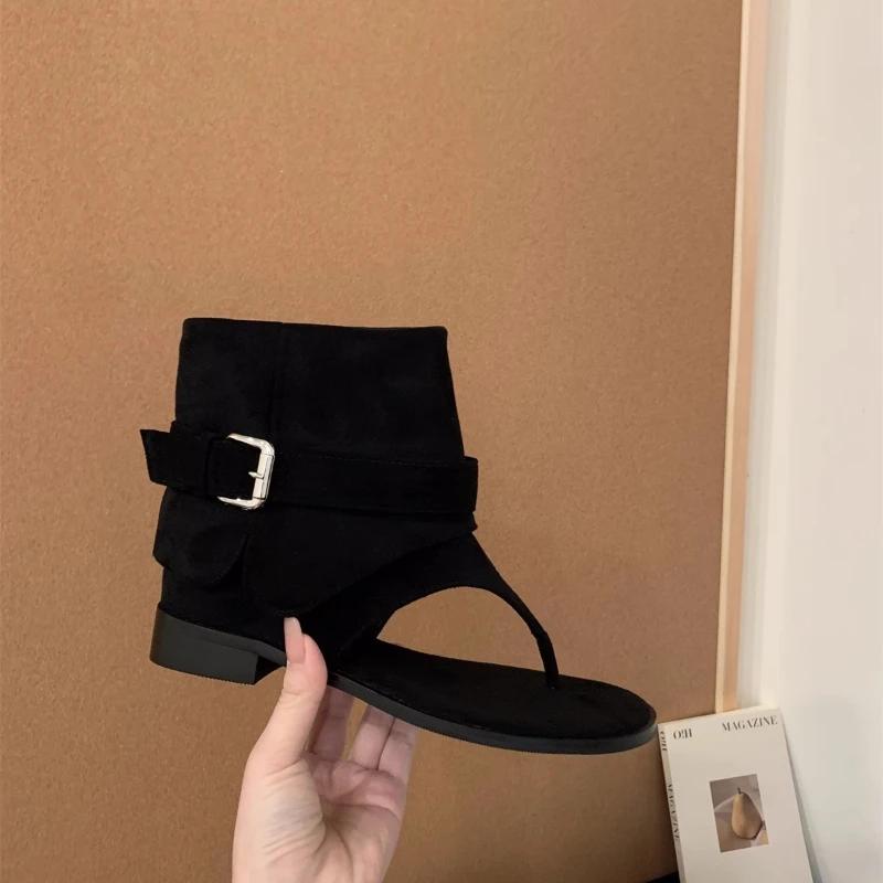 Women s Clip Toe Sandals New Fashion Flat Open Toe Sleeve Sandal Boots Hundred Sandals Soft Bottom Comfortable Pantyhose Boots 35 чорний
Women s Clip Toe Sandals New Fashion Flat Open Toe Sleeve Sandal Boots Hundred Sandals Soft Bottom Comfortable Pantyhose Boots 35 чорний