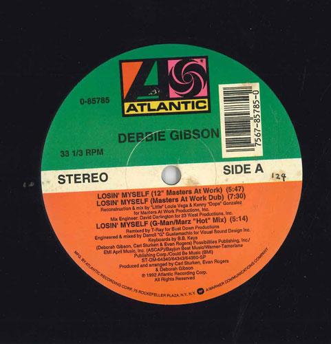 12inch Record DEBBIE GIBSON Losin Myself 085785 ATLANTIC 1992 US Dance Electronica Used
12inch Record DEBBIE GIBSON Losin Myself 085785 ATLANTIC 1992 US Dance Electronica Used