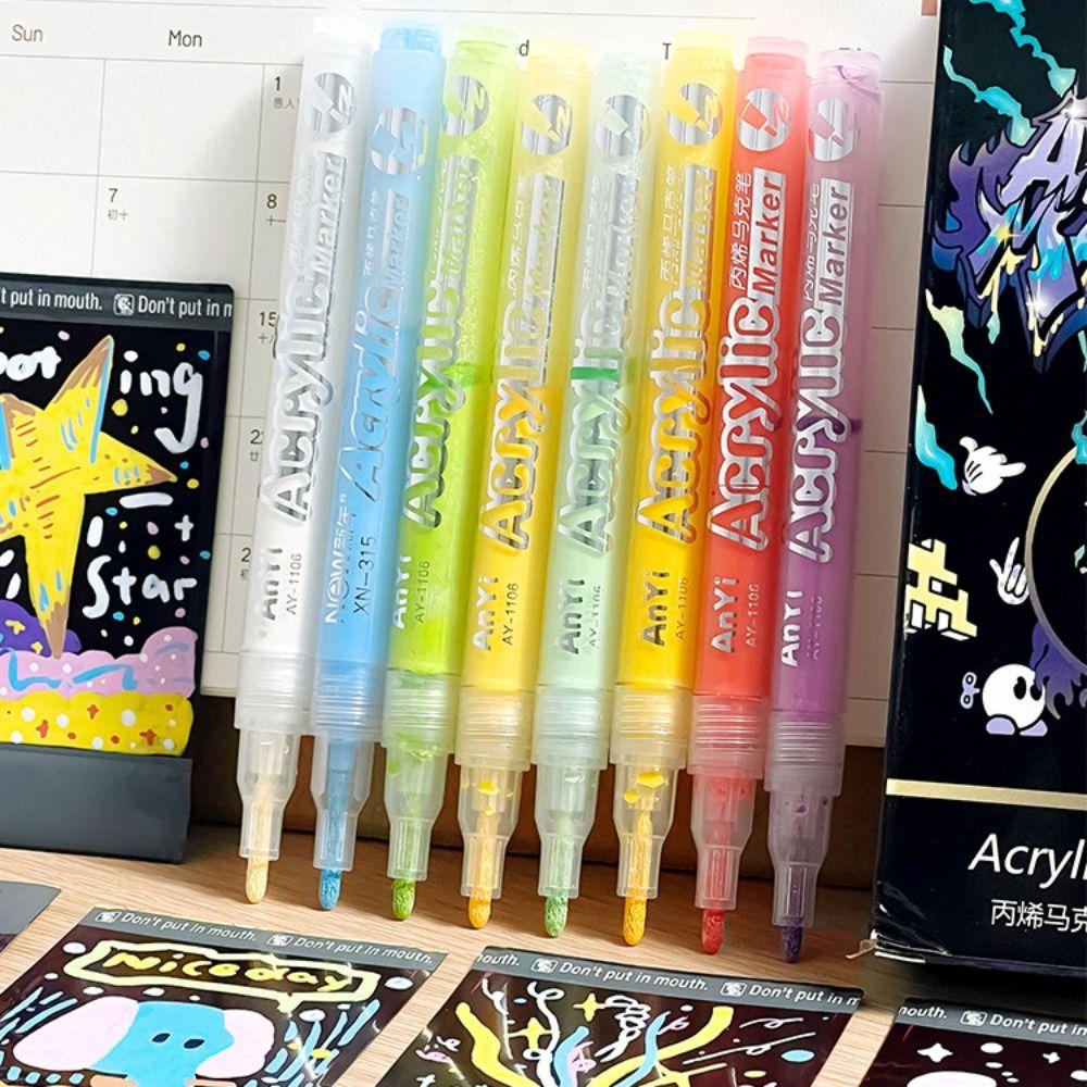 Smooth Acrylic Marker Pen 12 Colors Watercolor Pen Painting Pen for Paper/Glass/Wood/Metal/Fabric
Smooth Acrylic Marker Pen 12 Colors Watercolor Pen Painting Pen for Paper/Glass/Wood/Metal/Fabric