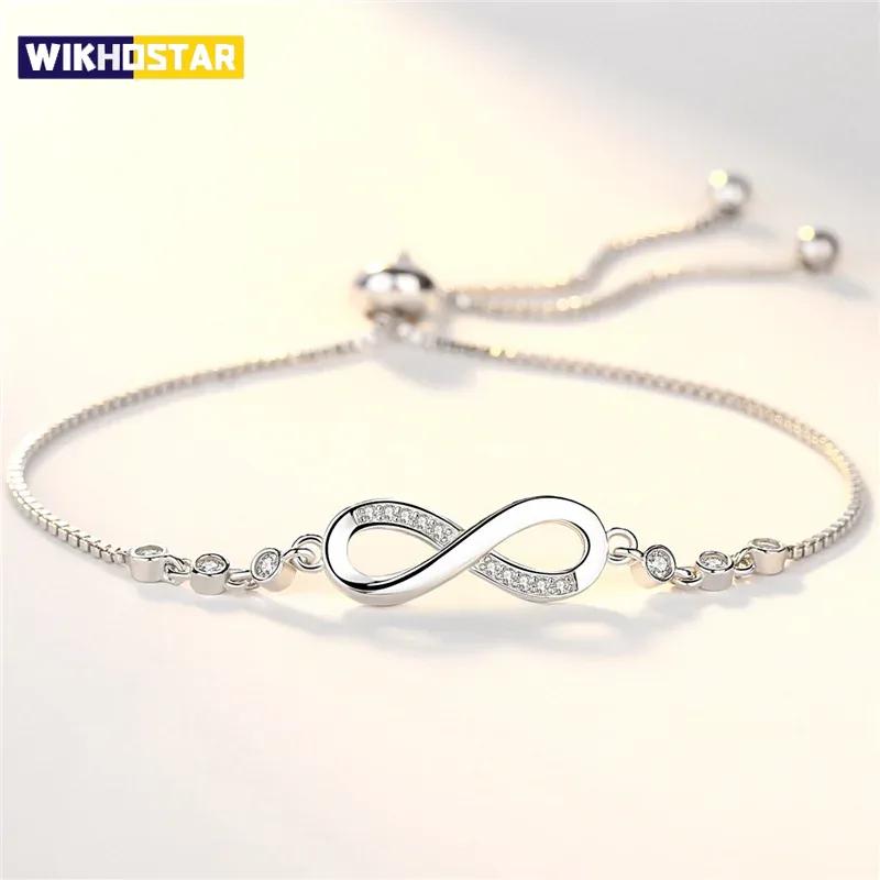 Fine 925 Sterling Silver Crystal Bracelets For Women Fashion Vintage Knot Adjustable Charm Bracelets Party Wedding Jewelry Gifts
Fine 925 Sterling Silver Crystal Bracelets For Women Fashion Vintage Knot Adjustable Charm Bracelets Party Wedding Jewelry Gifts