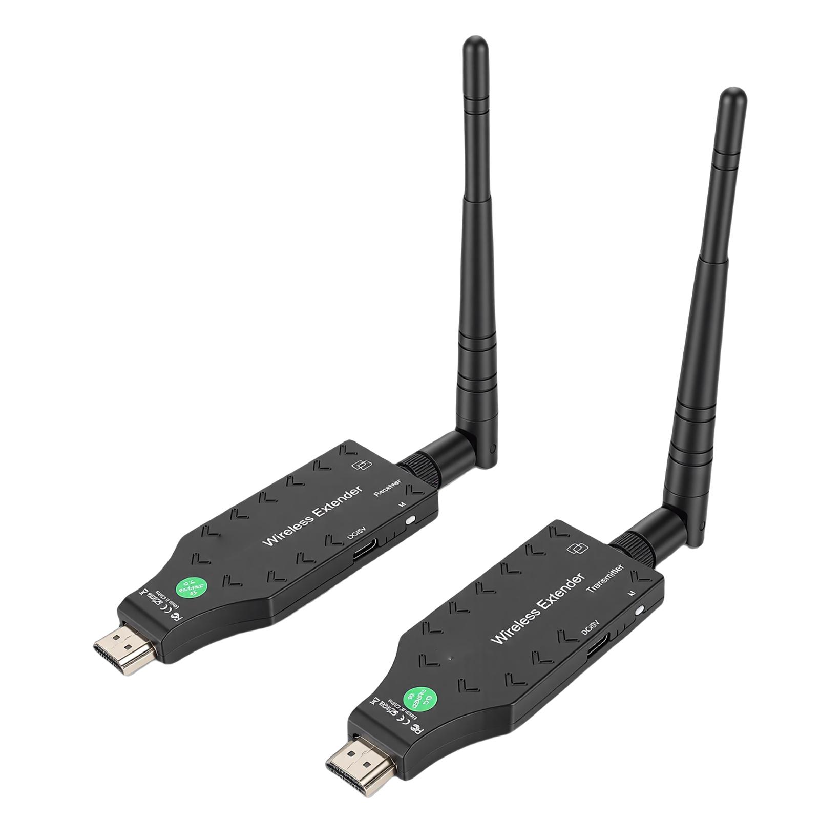Wireless HD Multimedia Transmitter and Receiver 492.1FT 5G and 2.4G 1080P Output HD Multimedia Extender Kit with
Wireless HD Multimedia Transmitter and Receiver 492.1FT 5G and 2.4G 1080P Output HD Multimedia Extender Kit with