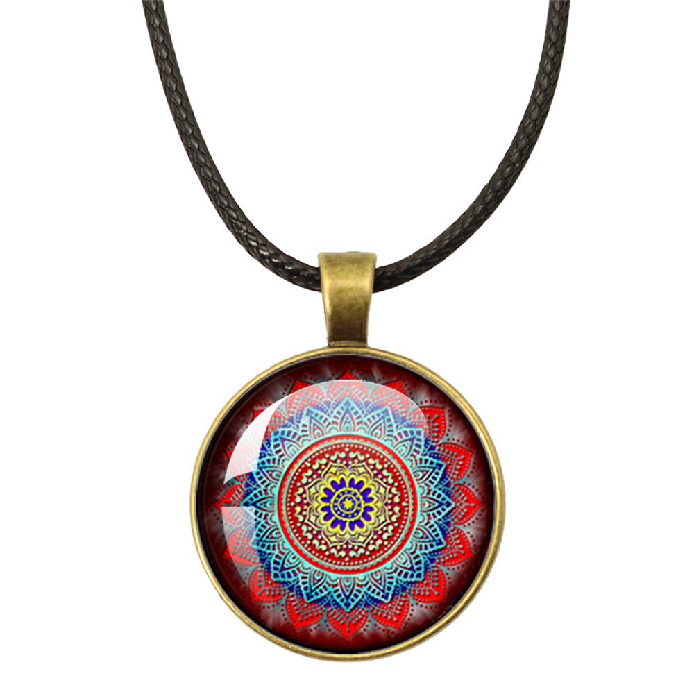 Enamel Mandala Lotus Rope Chain Glass Pendant Necklaces Henna Yoga For Women Charm Art Picture OM Symbol Buddhism Zen Jewelry
Enamel Mandala Lotus Rope Chain Glass Pendant Necklaces Henna Yoga For Women Charm Art Picture OM Symbol Buddhism Zen Jewelry