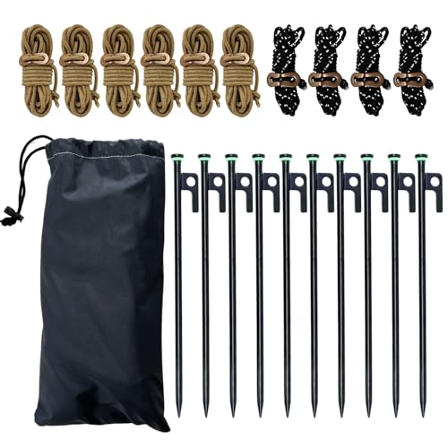 LUHANA Steel Peg and Rope Set: 10 x 30cm Steel Pegs, 6 x 5m Ropes, and 4 x 2.5m Ropes. Compatible with Square Tarps, Hexa Tarps, and Shelter Tarps.
LUHANA Steel Peg and Rope Set: 10 x 30cm Steel Pegs, 6 x 5m Ropes, and 4 x 2.5m Ropes. Compatible with Square Tarps, Hexa Tarps, and Shelter Tarps.