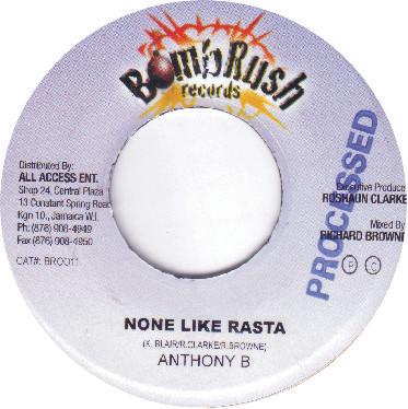 7inch Record ANTHONY B - None Like Rasta BR0011 Bomb Rush Recor Jamaica Reggae, Ska & Dub Used
7inch Record ANTHONY B - None Like Rasta BR0011 Bomb Rush Recor Jamaica Reggae, Ska & Dub Used