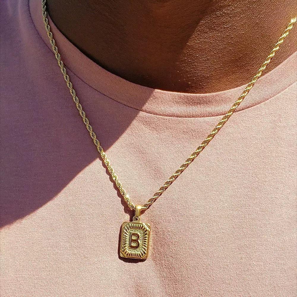 High-End Stainless Steel Twisted Chain Necklace with Gold-Plated Luxury Letter Pendant for Men and Women U
High-End Stainless Steel Twisted Chain Necklace with Gold-Plated Luxury Letter Pendant for Men and Women U