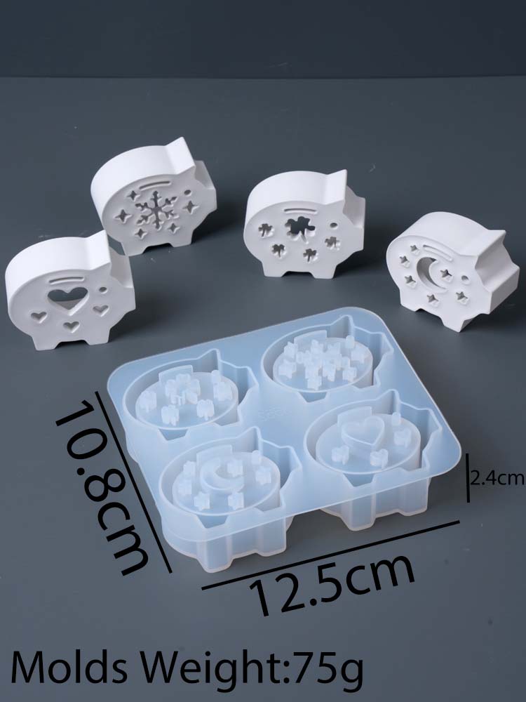 Four Hole Pig Candle Holder Silicone Mold DIY Hollow Moon Love Tea Light Candlestick Crafts Making Plaster Resin Casting Molds
Four Hole Pig Candle Holder Silicone Mold DIY Hollow Moon Love Tea Light Candlestick Crafts Making Plaster Resin Casting Molds