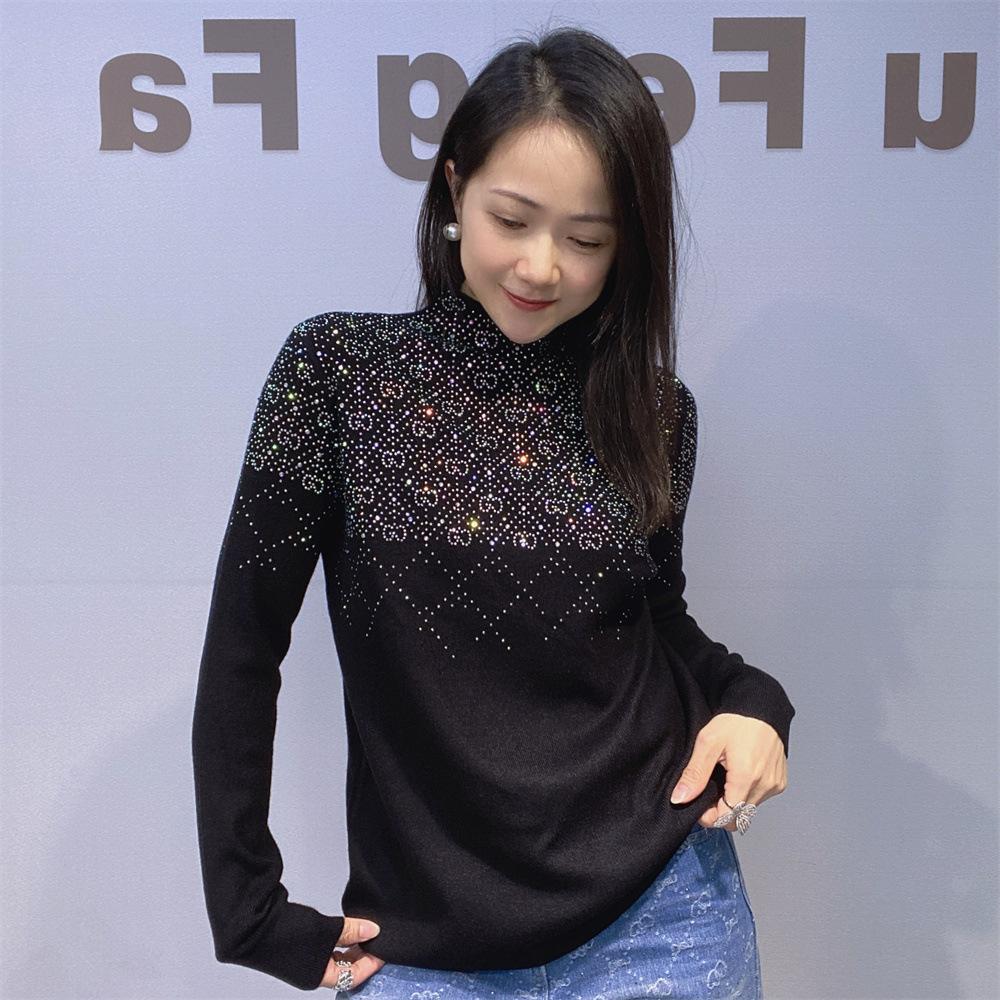 Мягкий вязаный свитер с полувысоким воротником для женщин, универсальный топ с водяными бриллиантами и облегающий свитер one size чёрный
Мягкий вязаный свитер с полувысоким воротником для женщин, универсальный топ с водяными бриллиантами и облегающий свитер one size чёрный