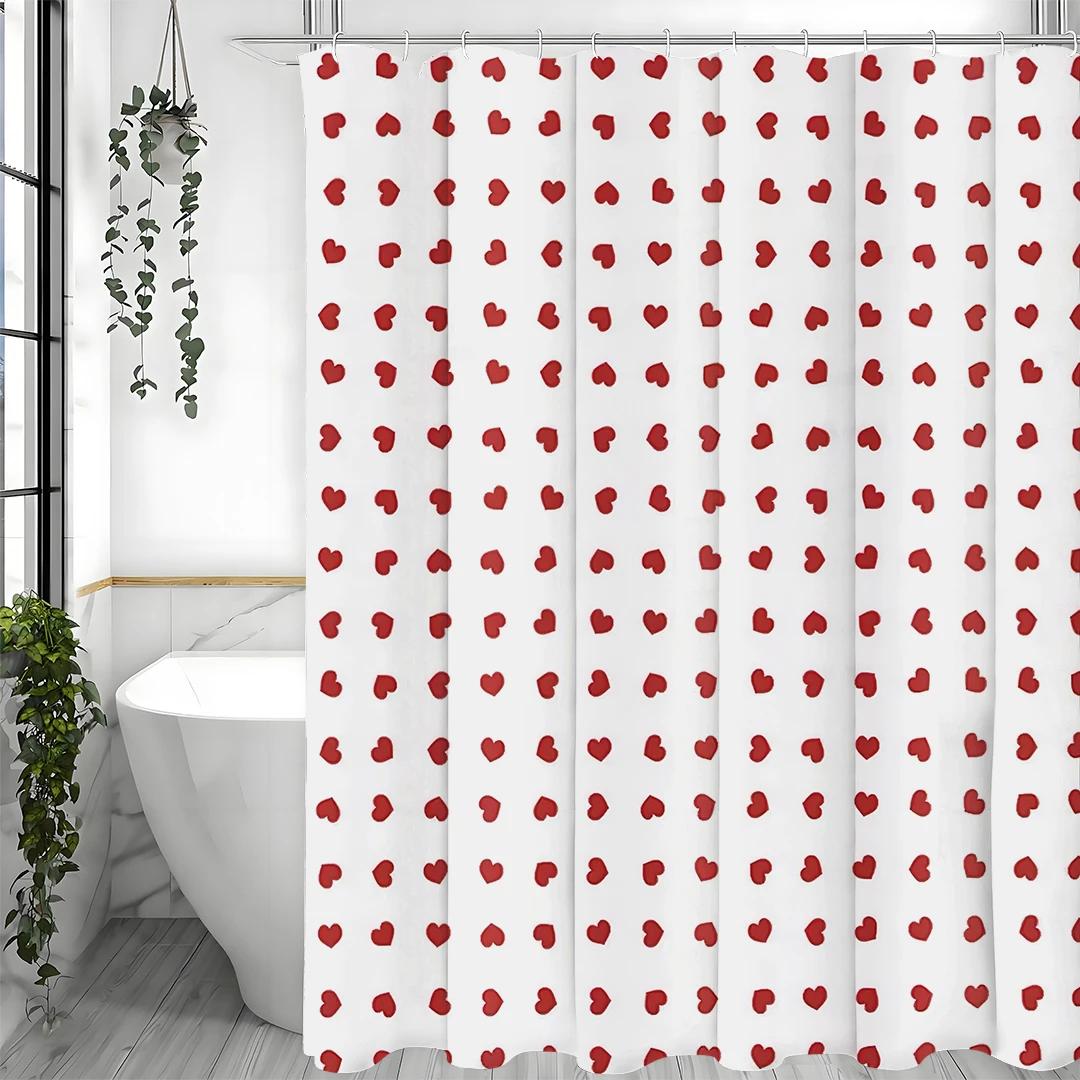Valentine S Day Love Decoration Pattern Shower Curtain, Bathroom Decorative Shower Curtain, Waterproof Shower Curtain With Hooks W60H190(CM)-1 Pcs
Valentine S Day Love Decoration Pattern Shower Curtain, Bathroom Decorative Shower Curtain, Waterproof Shower Curtain With Hooks W60H190(CM)-1 Pcs