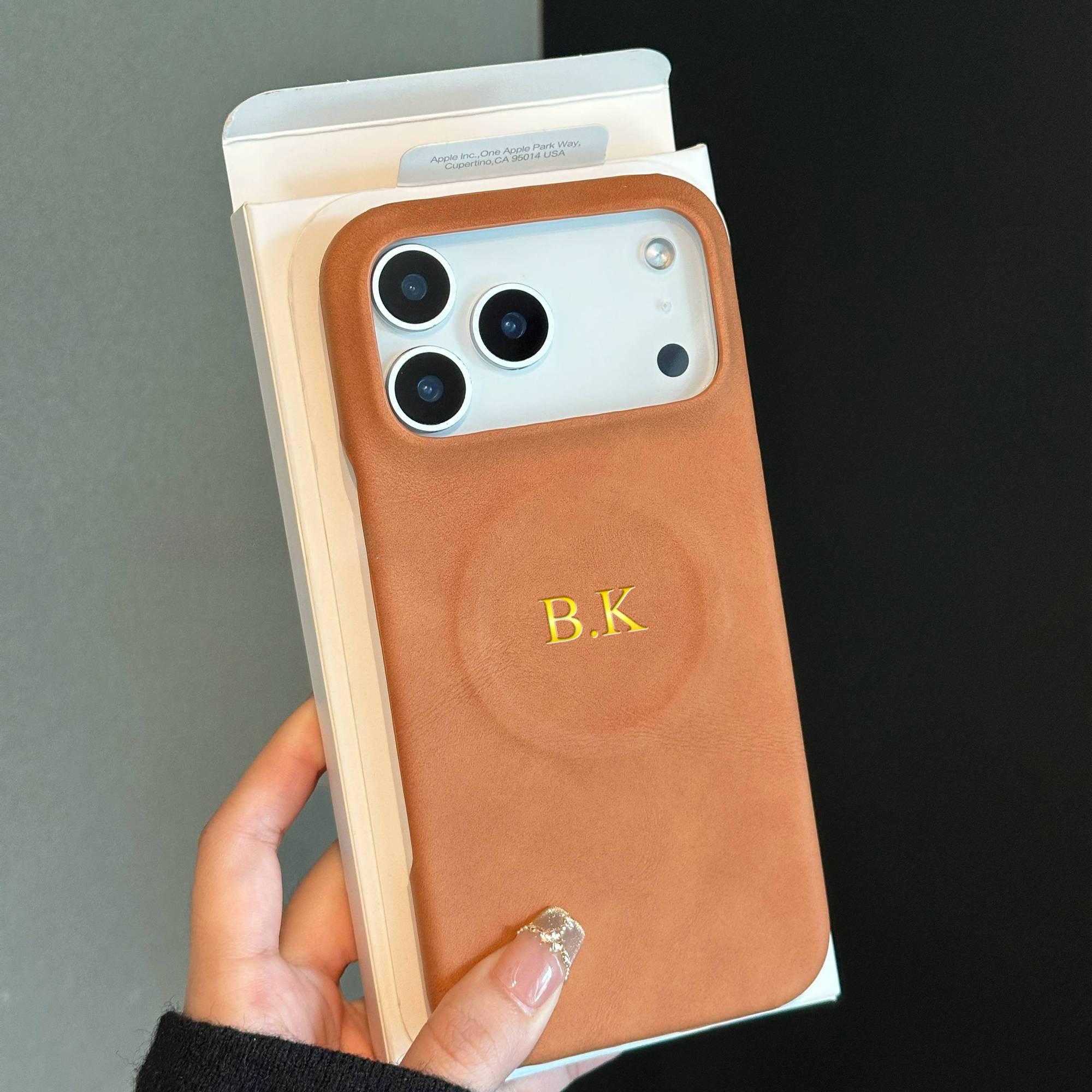 Custom DIY Name Hot Gold Foil Embossed Retro Faux Leather Wireless Magnetic Phone Case for iPhone 17 16 15 14 13 Pro Max 17 Air For iPhone 17 Air
Custom DIY Name Hot Gold Foil Embossed Retro Faux Leather Wireless Magnetic Phone Case for iPhone 17 16 15 14 13 Pro Max 17 Air For iPhone 17 Air