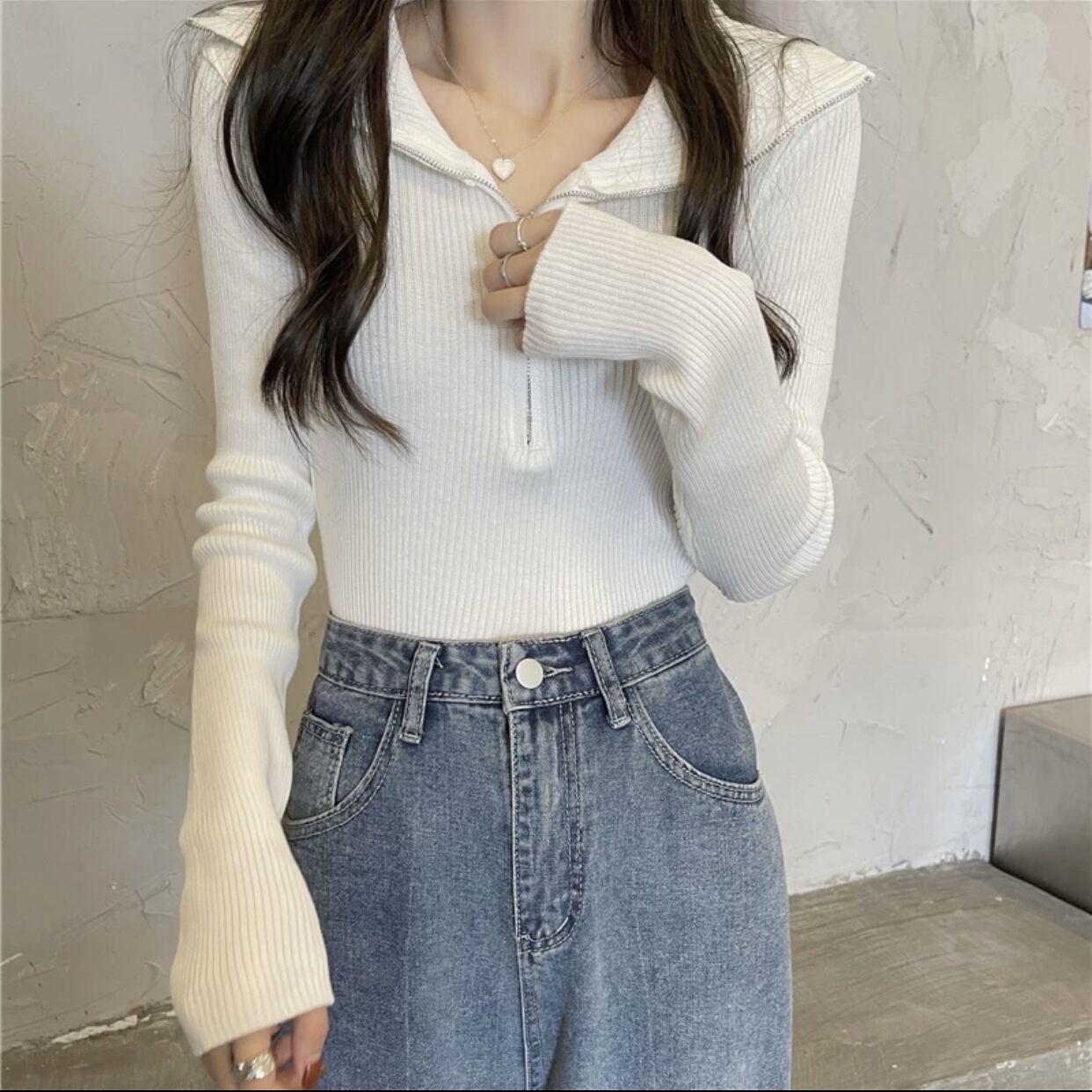 Women s Slim Fit High Neck Zipper Knit Sweater - Minimalist Style for Autumn/Winter One Size белый
Women s Slim Fit High Neck Zipper Knit Sweater - Minimalist Style for Autumn/Winter One Size белый