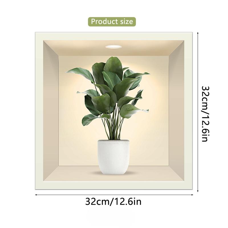 1pc 3D Green Potted Plants Wall Stickers Decorative Vinyl Decals for Bathroom Living Room Home Decoration Waterproof Wallpaper (as the picture,32x32CM)
1pc 3D Green Potted Plants Wall Stickers Decorative Vinyl Decals for Bathroom Living Room Home Decoration Waterproof Wallpaper (as the picture,32x32CM)