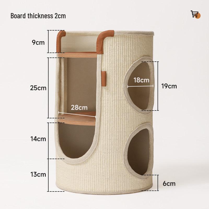 HOOPET Cat Tree: Double Layer Sisal Scratching Post & Barrel for Play and Sleep No Assembly Cat Tree
HOOPET Cat Tree: Double Layer Sisal Scratching Post & Barrel for Play and Sleep No Assembly Cat Tree