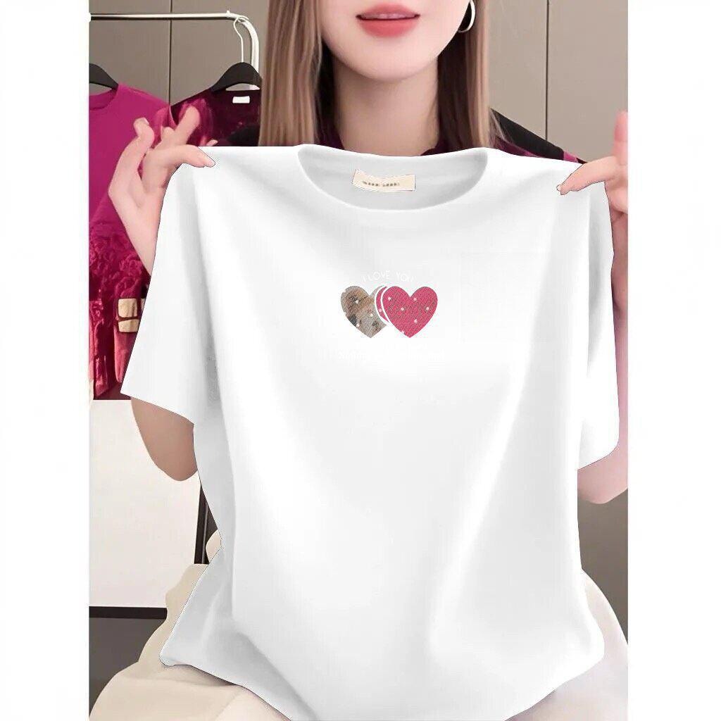 2026 Women s Heart Print Casual Short Sleeve T-Shirt, Slimming Loose Fit with Round Neck XXXL
2026 Women s Heart Print Casual Short Sleeve T-Shirt, Slimming Loose Fit with Round Neck XXXL