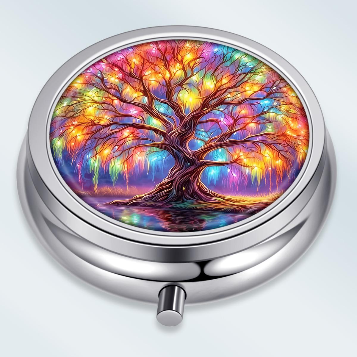 Portable Pill Box with 3 Compartments, Mini Metal Medicine Organizer Case, Cute Printed Pill Container for Vitamins, Pills, Jewelry, Travel, Daily Use
Portable Pill Box with 3 Compartments, Mini Metal Medicine Organizer Case, Cute Printed Pill Container for Vitamins, Pills, Jewelry, Travel, Daily Use