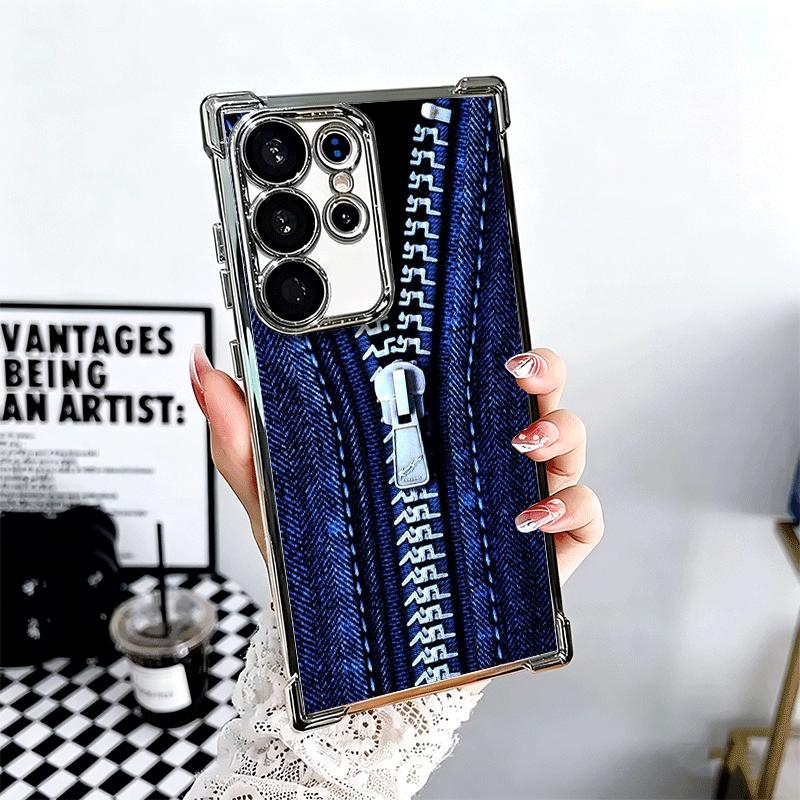 Retro Zipper Jeans Pattern Soft Phone Case For Samsung Galaxy S26 Ultra S25 Edge S24 FE S23 Plus S22 S21 + S20 Plating Anti-Fall Samsung S22 Ultra
Retro Zipper Jeans Pattern Soft Phone Case For Samsung Galaxy S26 Ultra S25 Edge S24 FE S23 Plus S22 S21 + S20 Plating Anti-Fall Samsung S22 Ultra