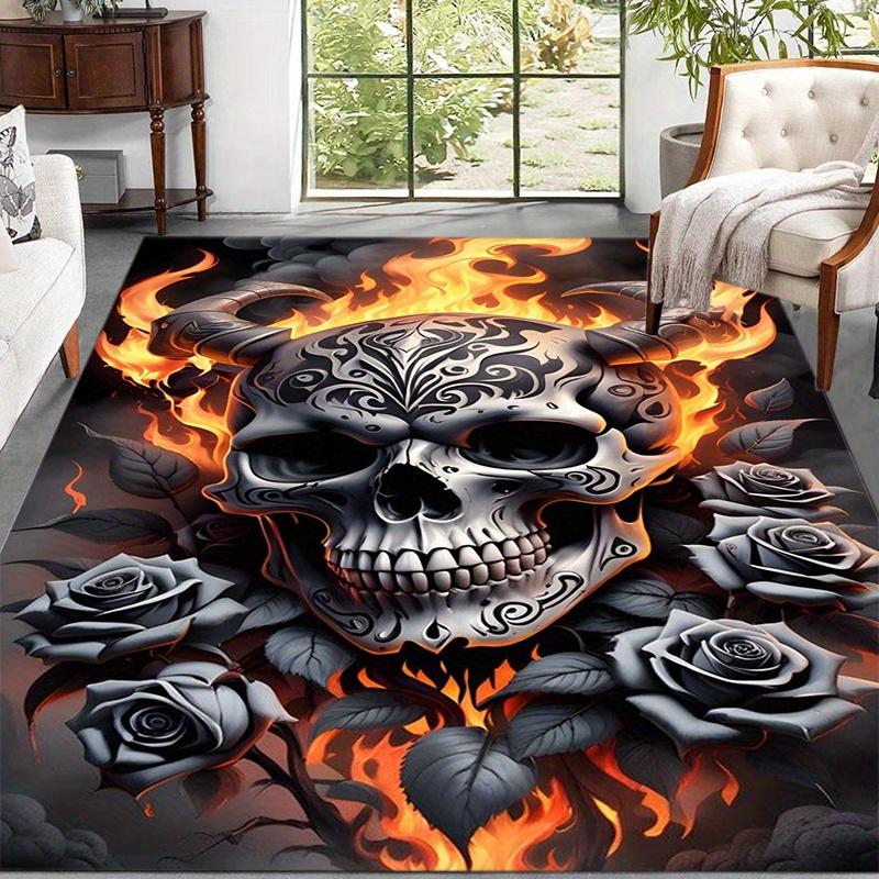Black Skull Non Slip Rug, Stylish Floor Mat, Perfect for Patio Garden Bedroom Living Room, Gothic Home Decor Accent 50x80cm
Black Skull Non Slip Rug, Stylish Floor Mat, Perfect for Patio Garden Bedroom Living Room, Gothic Home Decor Accent 50x80cm