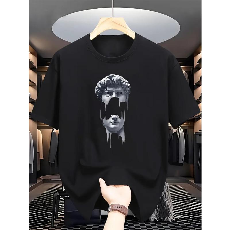 European sizes Artistic Stone Statue, Innovative Trendy Pattern Print Design, Men S Casual Comfortable Short-Sleeve T-Shirt 4XL чорний
European sizes Artistic Stone Statue, Innovative Trendy Pattern Print Design, Men S Casual Comfortable Short-Sleeve T-Shirt 4XL чорний