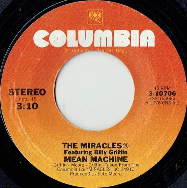 7inch Record MIRACLES, BILLY GRIFFIN - Mean Machine 310706 Columbia 1978 US Soul/Funk Used
7inch Record MIRACLES, BILLY GRIFFIN - Mean Machine 310706 Columbia 1978 US Soul/Funk Used