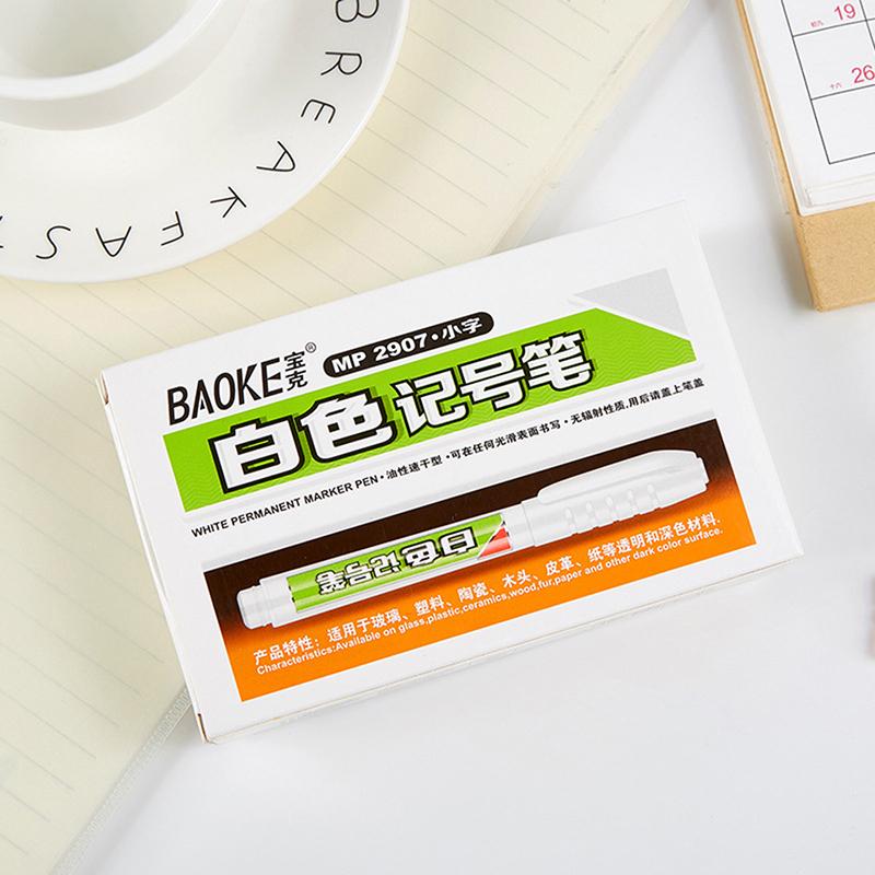 Waterproof Permanent White Ink Marker Paint Pen Stationery Art Writing Tools 1pc
Waterproof Permanent White Ink Marker Paint Pen Stationery Art Writing Tools 1pc