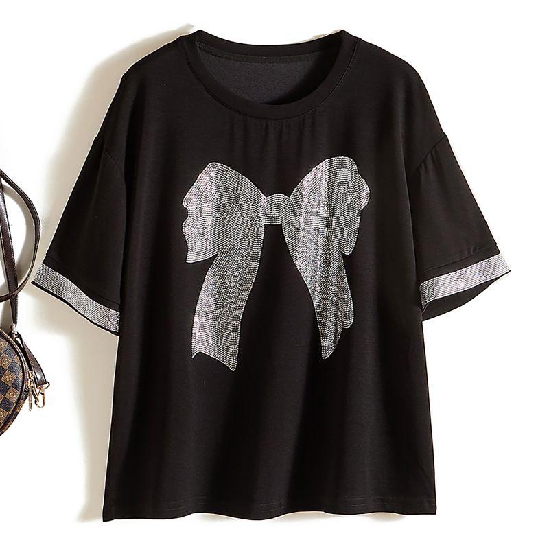 Water Soluble Diamond Butterfly Embroidery! Girlish Style Summer Air Cotton Short Sleeve Shoulder Sleeve Loose Breathable Sweat Absorbing T-shirt Black L
Water Soluble Diamond Butterfly Embroidery! Girlish Style Summer Air Cotton Short Sleeve Shoulder Sleeve Loose Breathable Sweat Absorbing T-shirt Black L