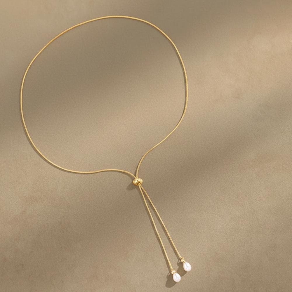 Stainless Steel Necklace Selling Geometric Drops Imitation Pearl Long Adjustable Necklace Fashion Trend Joker Charm Jewelry
Stainless Steel Necklace Selling Geometric Drops Imitation Pearl Long Adjustable Necklace Fashion Trend Joker Charm Jewelry