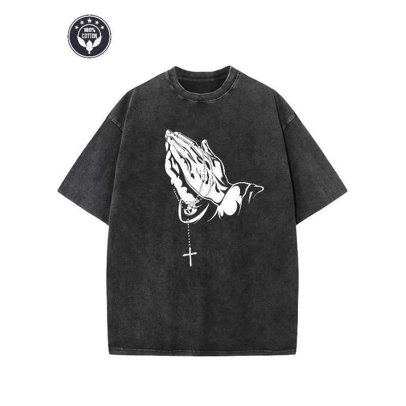 Men s Heavyweight Cotton T-Shirt - Retro Streetwear Pray Graphic Print, Relaxed Fit Hip Hop Tee, Washed Vintage Casual Top, Everyday | Soft Tee S чёрный
Men s Heavyweight Cotton T-Shirt - Retro Streetwear Pray Graphic Print, Relaxed Fit Hip Hop Tee, Washed Vintage Casual Top, Everyday | Soft Tee S чёрный