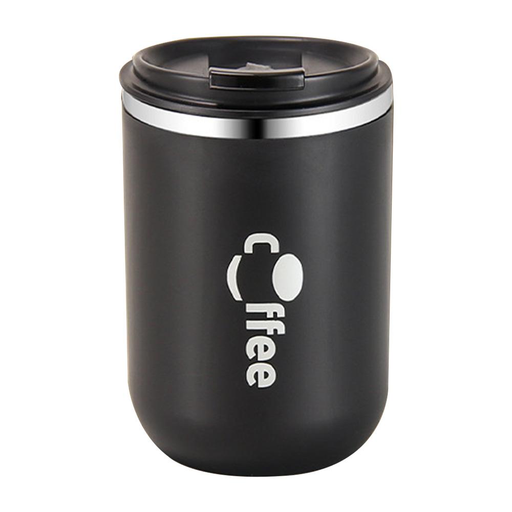 500 мл термокружка для кофе в машину для чая, герметичная термокружка для путешествий с двойной изоляцией из нержавеющей стали чёрный