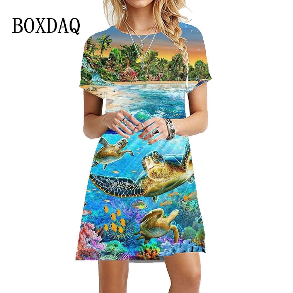 3d Turtle Sea World Beach Landscape Printed Dress Women 2026 Summer Short-sleeved Loose Casual Mini Dress S
3d Turtle Sea World Beach Landscape Printed Dress Women 2026 Summer Short-sleeved Loose Casual Mini Dress S