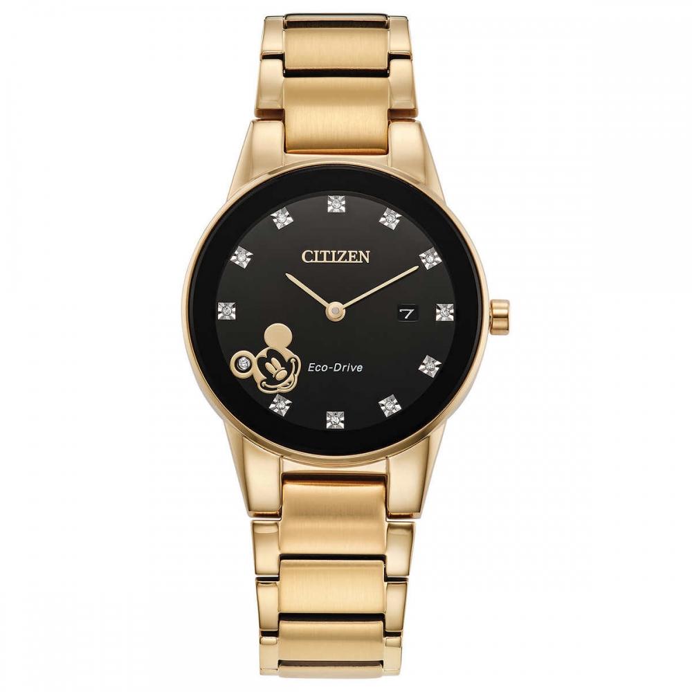 Citizen Жіночий кварцовий годинник із нержавіючої сталі Eco Drive Disney Mickey Mouse Diamond Gold Tone
Citizen Жіночий кварцовий годинник із нержавіючої сталі Eco Drive Disney Mickey Mouse Diamond Gold Tone