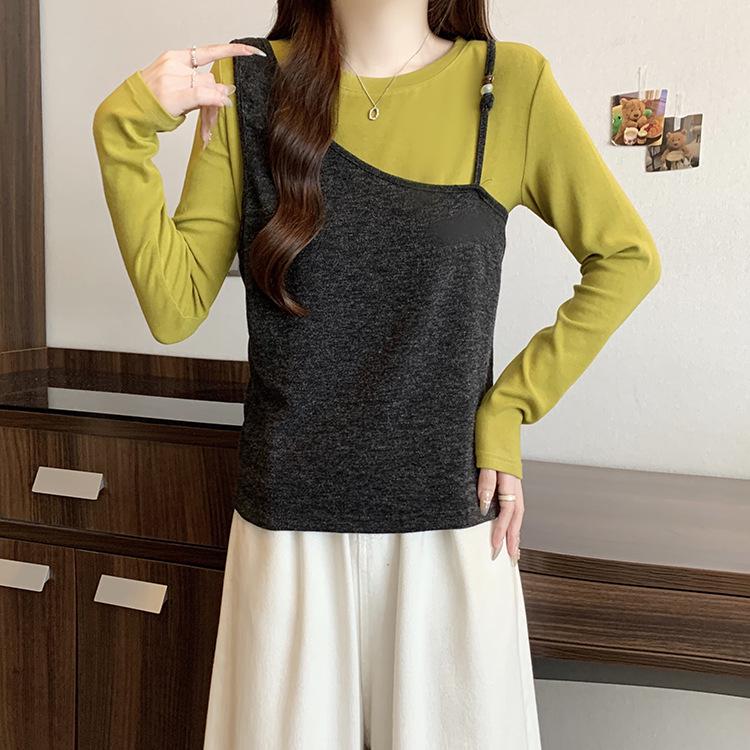 New Korean Design Plus Size Camisole & Long Sleeve T-shirt Set for Women 3XL жёлтый/зелёный
New Korean Design Plus Size Camisole & Long Sleeve T-shirt Set for Women 3XL жёлтый/зелёный