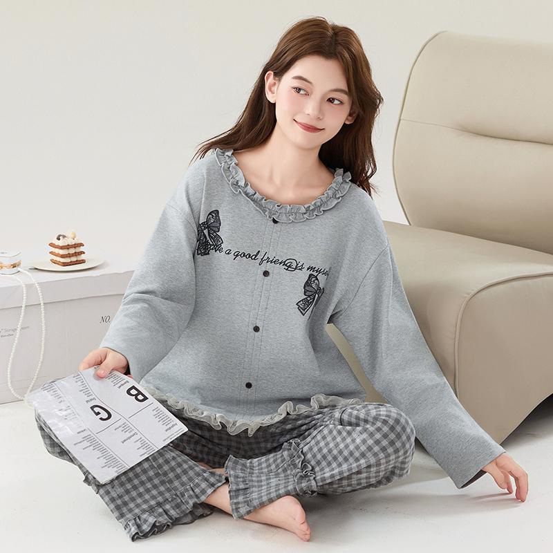 Большой размер M-4XL Весенне-осенняя женская вязаная хлопковая пижама Женская с длинным рукавом Милая мультяшная одежда для сна 4XL
Большой размер M-4XL Весенне-осенняя женская вязаная хлопковая пижама Женская с длинным рукавом Милая мультяшная одежда для сна 4XL
