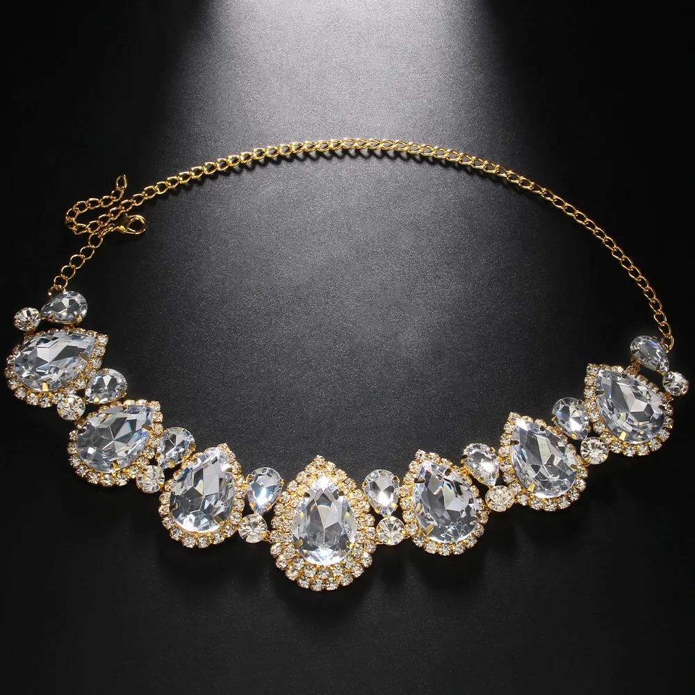 Exaggerated Water Drop Choker Statement Large Rhinestone Necklace Chain for Women Beach Fashion Jewelry Accessories
Exaggerated Water Drop Choker Statement Large Rhinestone Necklace Chain for Women Beach Fashion Jewelry Accessories