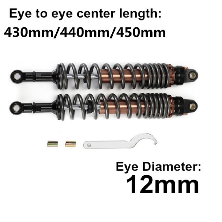 RFY430-450mm 8MM Adjustable Motorcycle Shock Absorber for Various ATV Models and Banshee Accessories Black 430mm
RFY430-450mm 8MM Adjustable Motorcycle Shock Absorber for Various ATV Models and Banshee Accessories Black 430mm