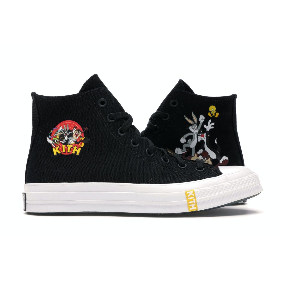 Высокие черные кроссовки унисекс Converse KITH x Looney Tunes x Chuck Taylor All Star 1970 White Egret 169083C
Высокие черные кроссовки унисекс Converse KITH x Looney Tunes x Chuck Taylor All Star 1970 White Egret 169083C