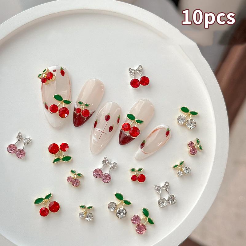 10 Pcs Cherry Nail 3D Cherry Charm Red Fruit Diamond Jewelry Y2K Alloy Nail Gems For Women Manicure
10 Pcs Cherry Nail 3D Cherry Charm Red Fruit Diamond Jewelry Y2K Alloy Nail Gems For Women Manicure