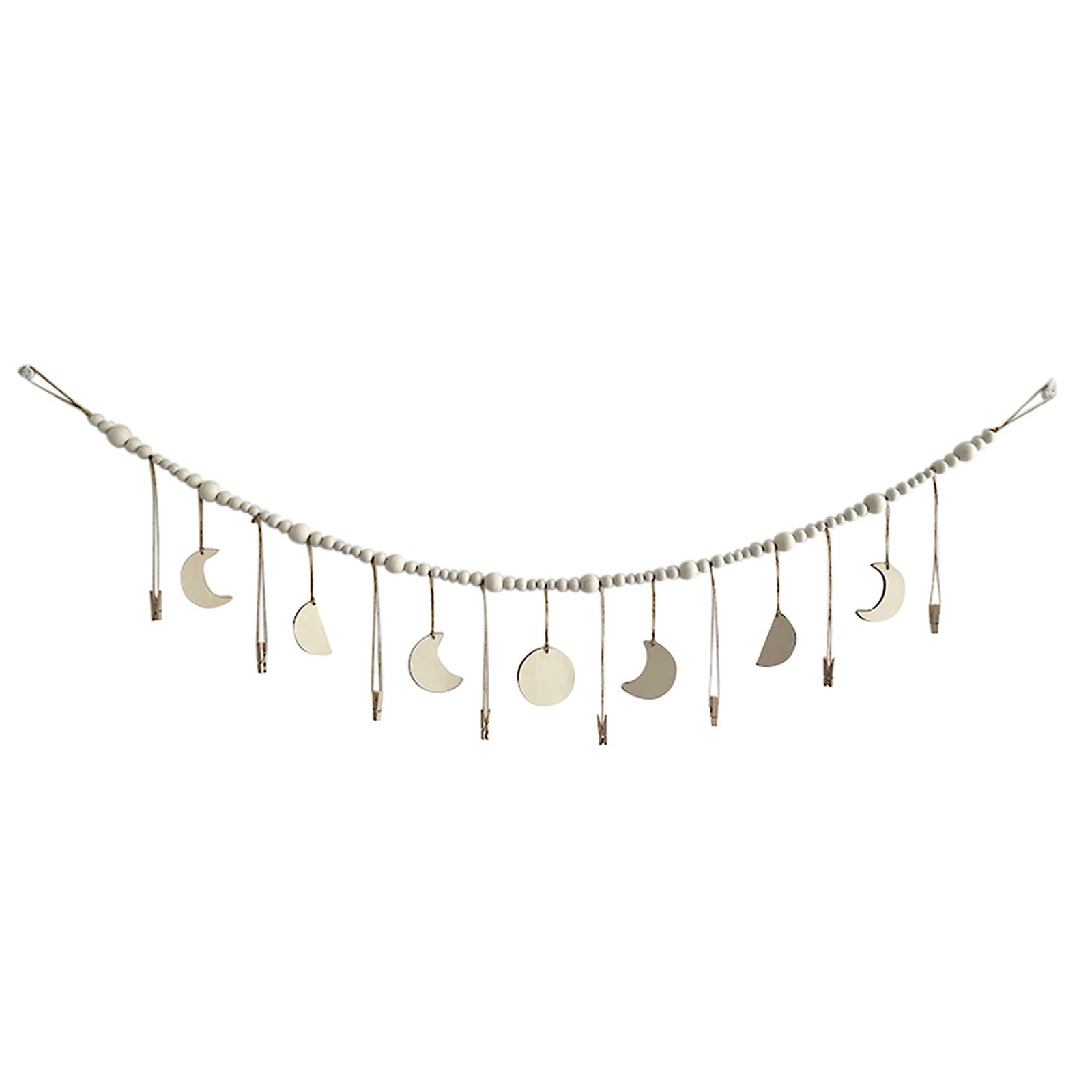 130cm Photo Garland With Wooden Beads Moon Tags 3 Sizes Wall Mounted Photo Clip String For Bedroom Office Dorm Party Decor As shown in the picture
130cm Photo Garland With Wooden Beads Moon Tags 3 Sizes Wall Mounted Photo Clip String For Bedroom Office Dorm Party Decor As shown in the picture