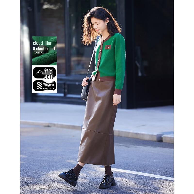 Women s French Style Color-block Knit Cardigan M
Women s French Style Color-block Knit Cardigan M