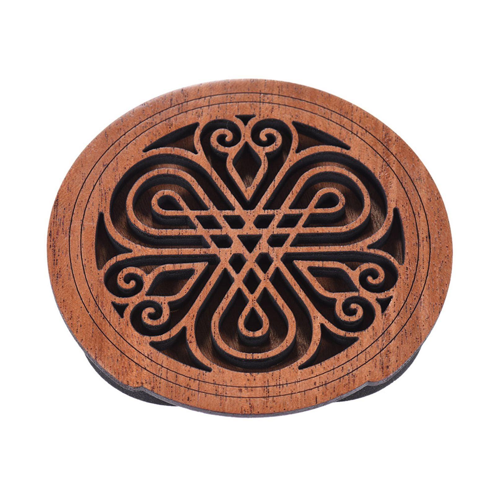 Guitar Wooden Soundhole Sound Hole Cover Block Feedback Buffer Mahogany Wood for EQ Acoustic Folk Guitars
Guitar Wooden Soundhole Sound Hole Cover Block Feedback Buffer Mahogany Wood for EQ Acoustic Folk Guitars